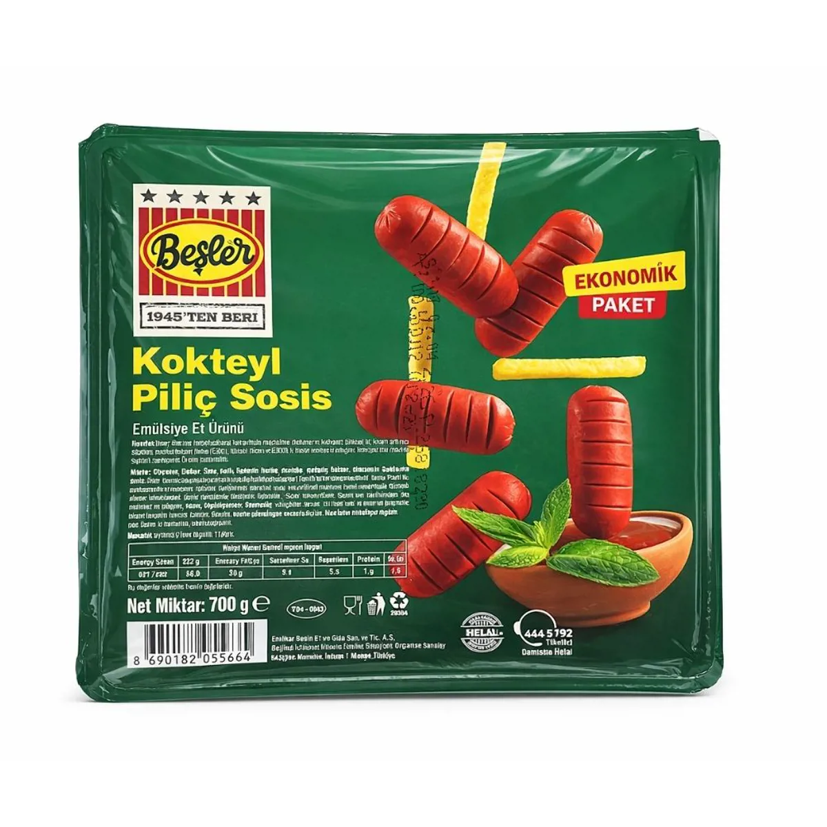 Beşler Piliç Dökme Sosis 700 gr - Beşler - Ürün Görseli 1