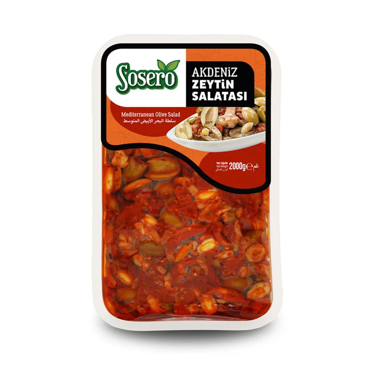 Sosero Akdeniz Zeytin Salatası 1700 gr Tabak - Sosero - Ürün Görseli 1
