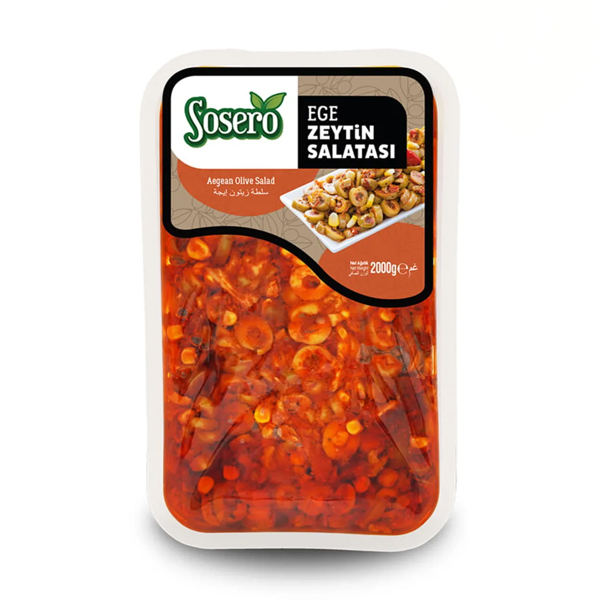 Sosero Ege Zeytin Salatası 1700 gr Tabak - Sosero - Ürün Görseli 1