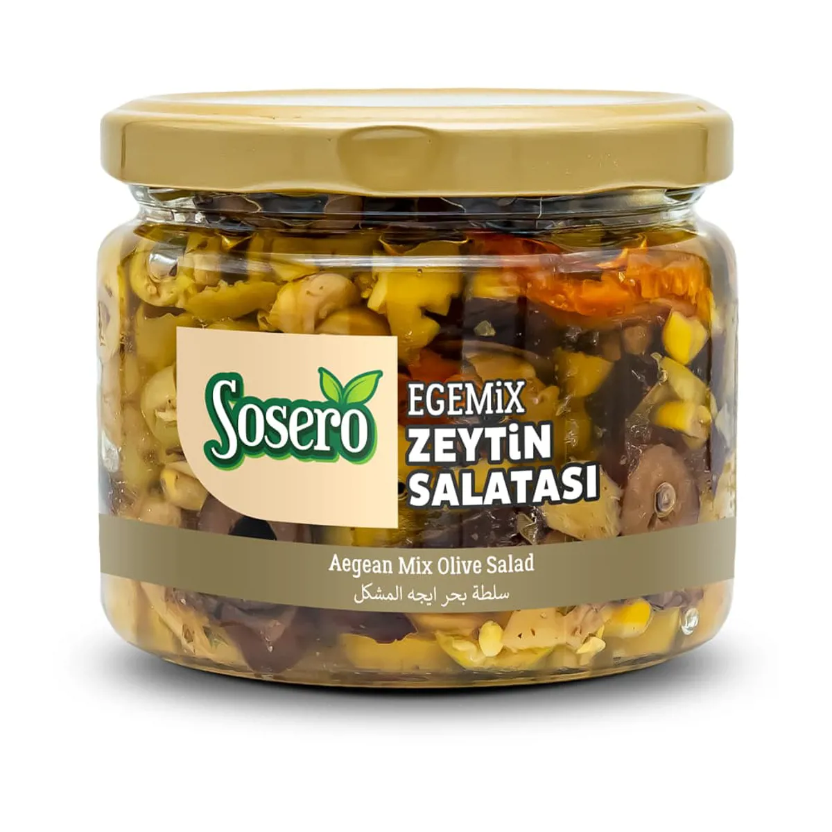 Sosero Egemix Mantarlı Zeytin Salatası 290 gr Cam Kavanoz - Sosero - Ürün Görseli 1
