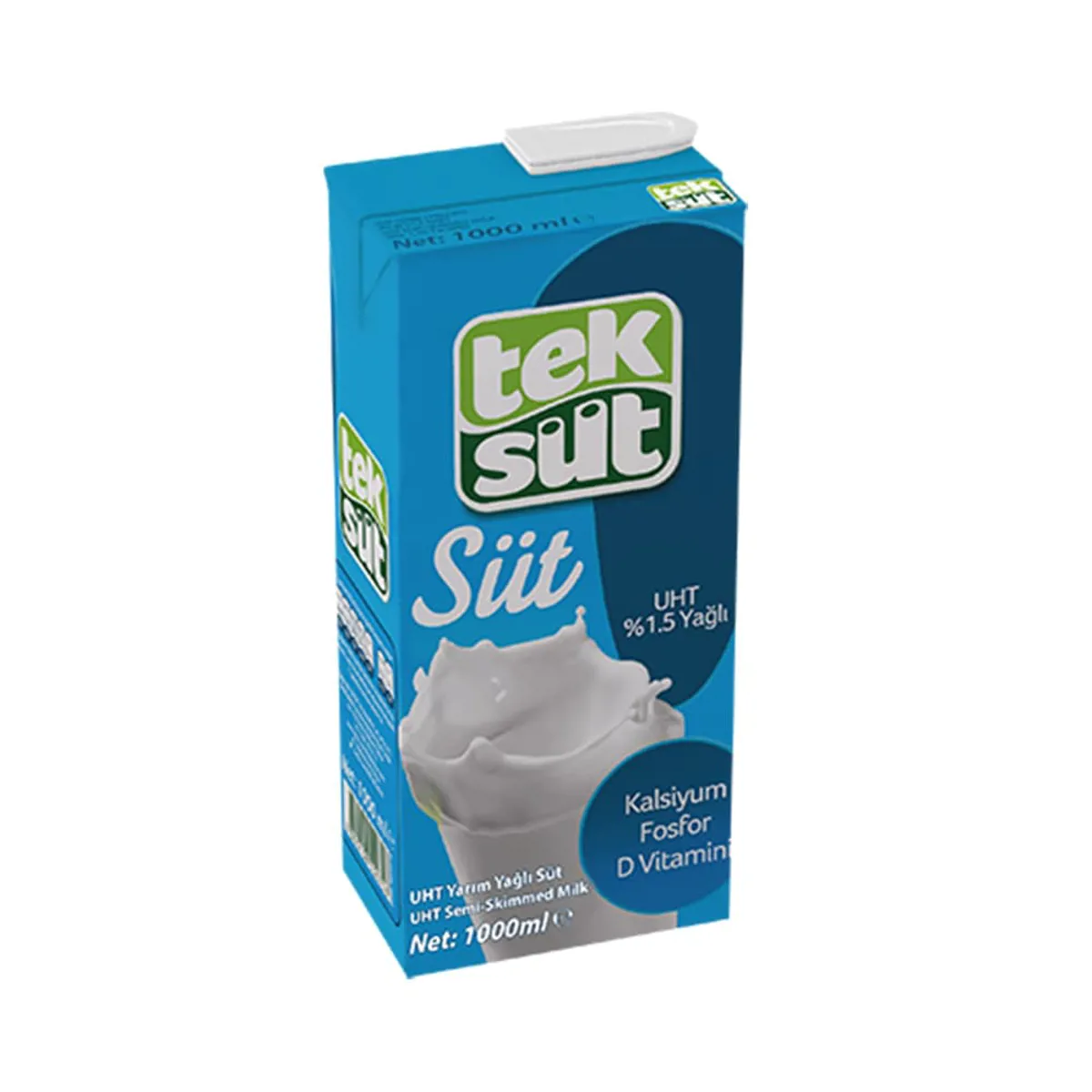 Teksüt Süt Yarımyağlı 1 lt - Teksüt - Ürün Görseli 1