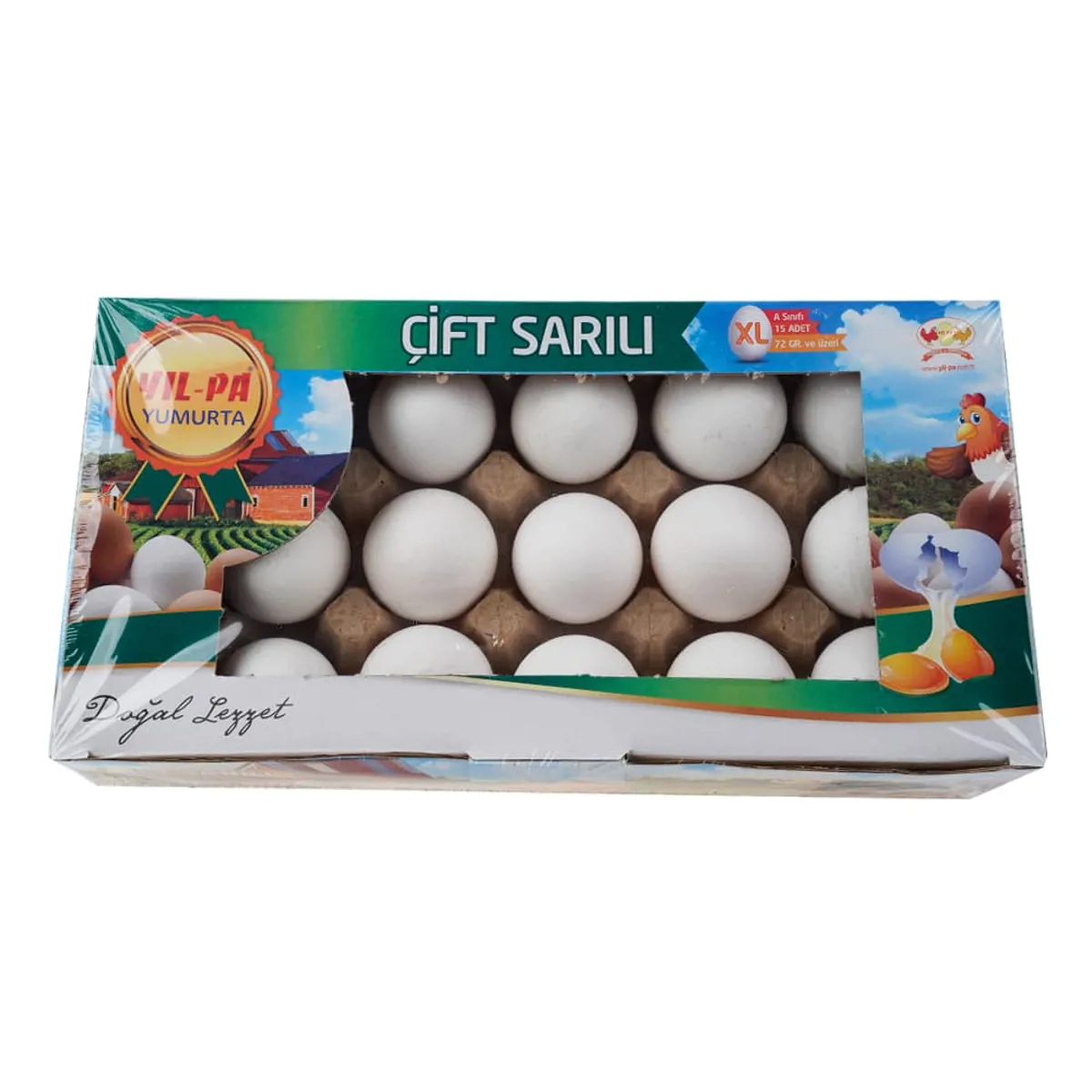Yilpa Çift Sarılı Beyaz XL Yumurta 15'li - Yilpa - Ürün Görseli 1