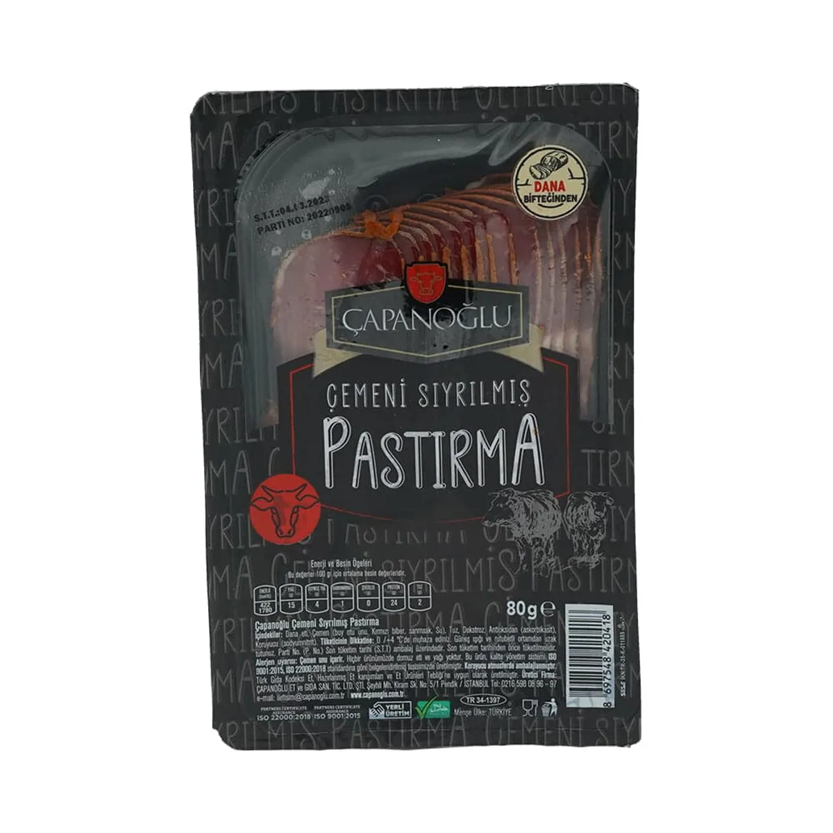 Çapanoğlu Çemensiz Pastırma 80 gr - Çapanoğlu - Ürün Görseli 1