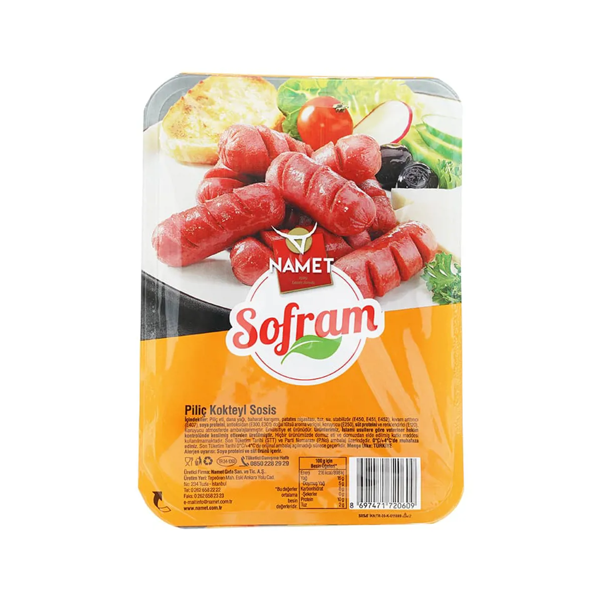 Namet Sofram Kokteyl Piliç Sosis 250 gr - Namet - Ürün Görseli 1