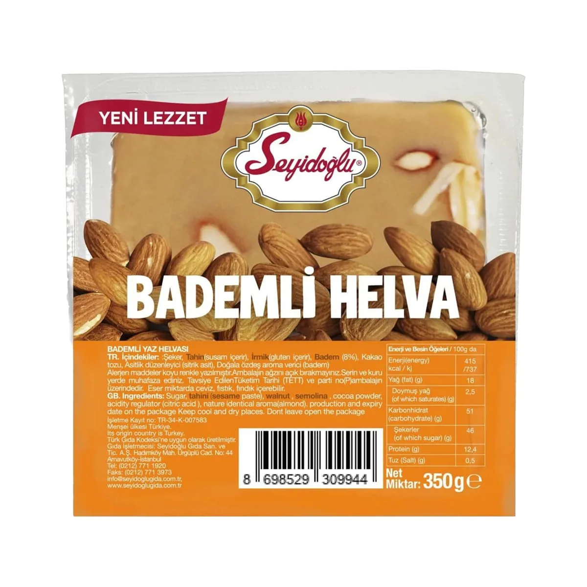 Seyidoğlu Bademli Vakumlu Helva 350 gr - Seyidoğlu - Ürün Görseli 1