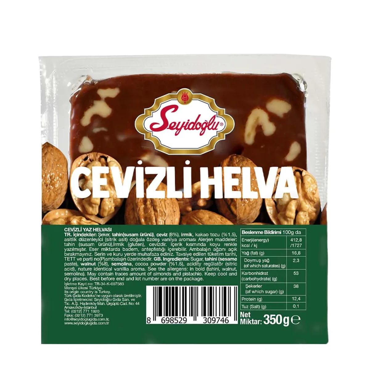 Seyidoğlu Vakumlu Cevizli Helva 350 gr - Seyidoğlu - Ürün Görseli 1