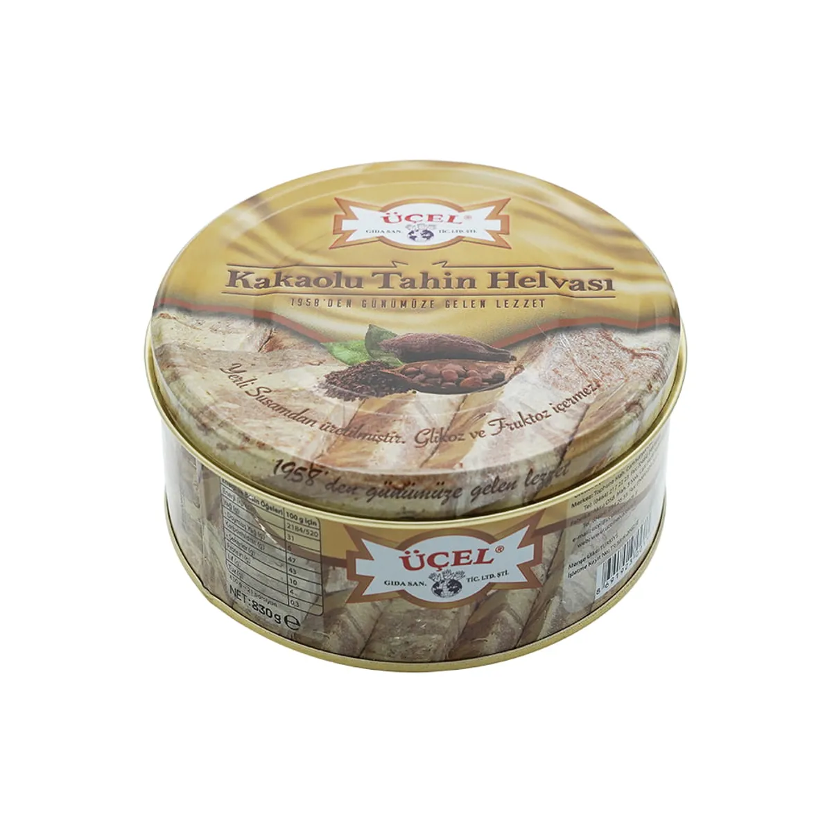 Üçel Kakaolu Helva 830 gr Teneke - Üçel - Ürün Görseli 1