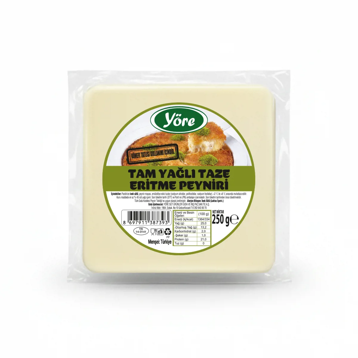 Yöre Tam Yağlı Taze Eritme Peyniri 250 gr - Yöre - Ürün Görseli 1
