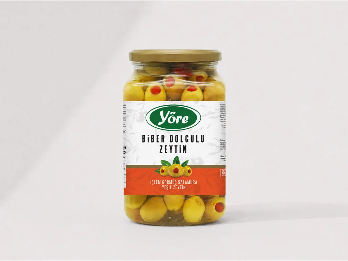 Biberli Yeşil Zeytin 1000 cc - Yöre - Ürün Görseli 1