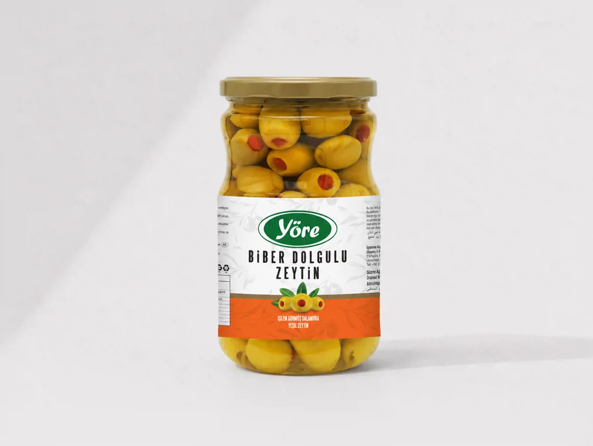 Biberli Yeşil Zeytin 720 cc - Yöre - Ürün Görseli 1