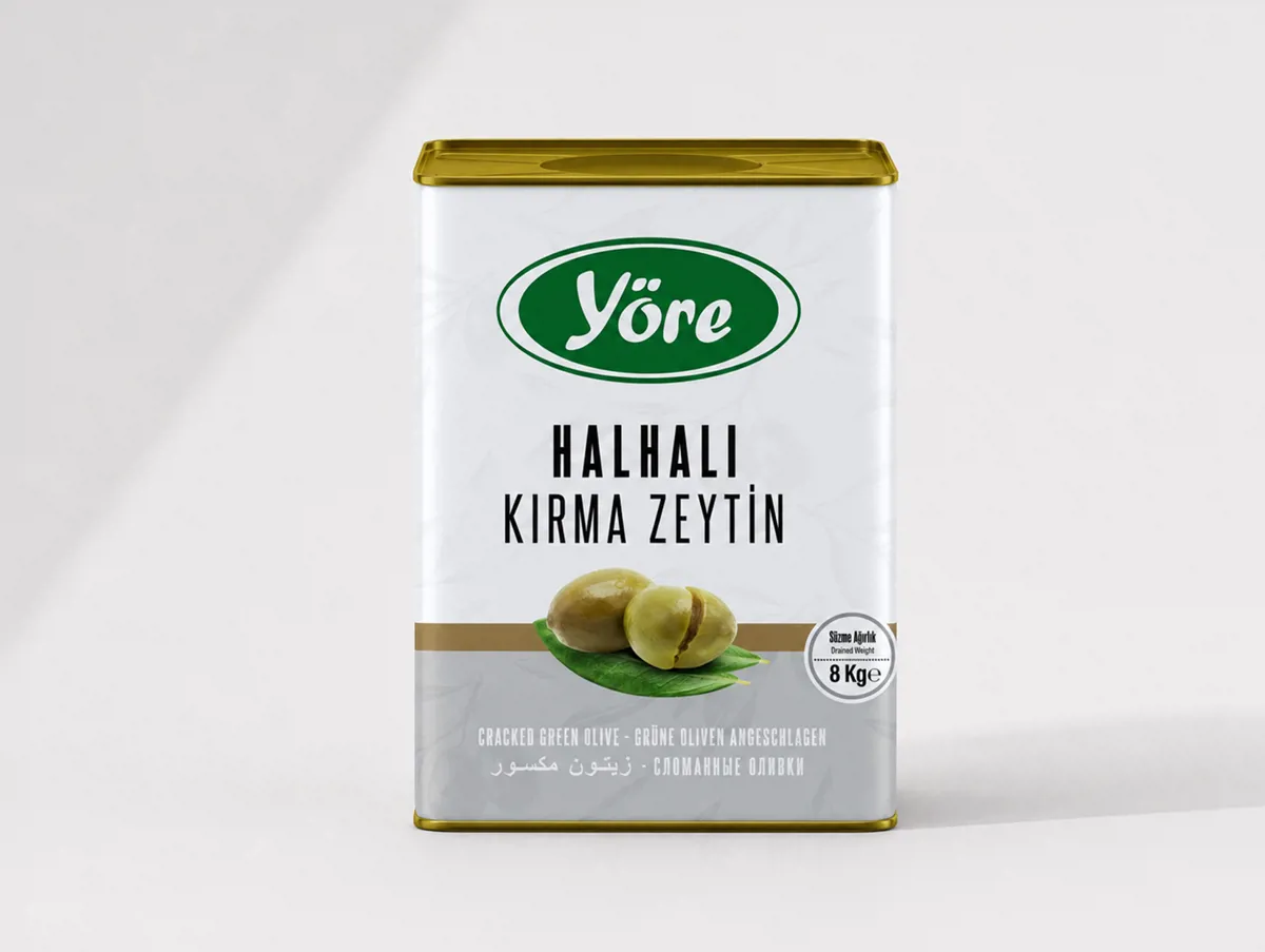 Halhalı Kırma Yeşil Zeytin 8 Kg - Yöre - Ürün Görseli 1