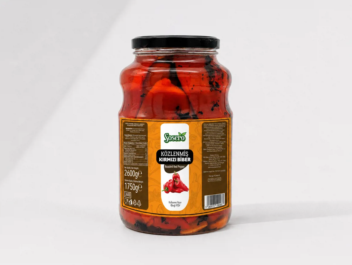 Közlenmiş Kırmızı Biber 2 Kg - Sosero - Ürün Görseli 1