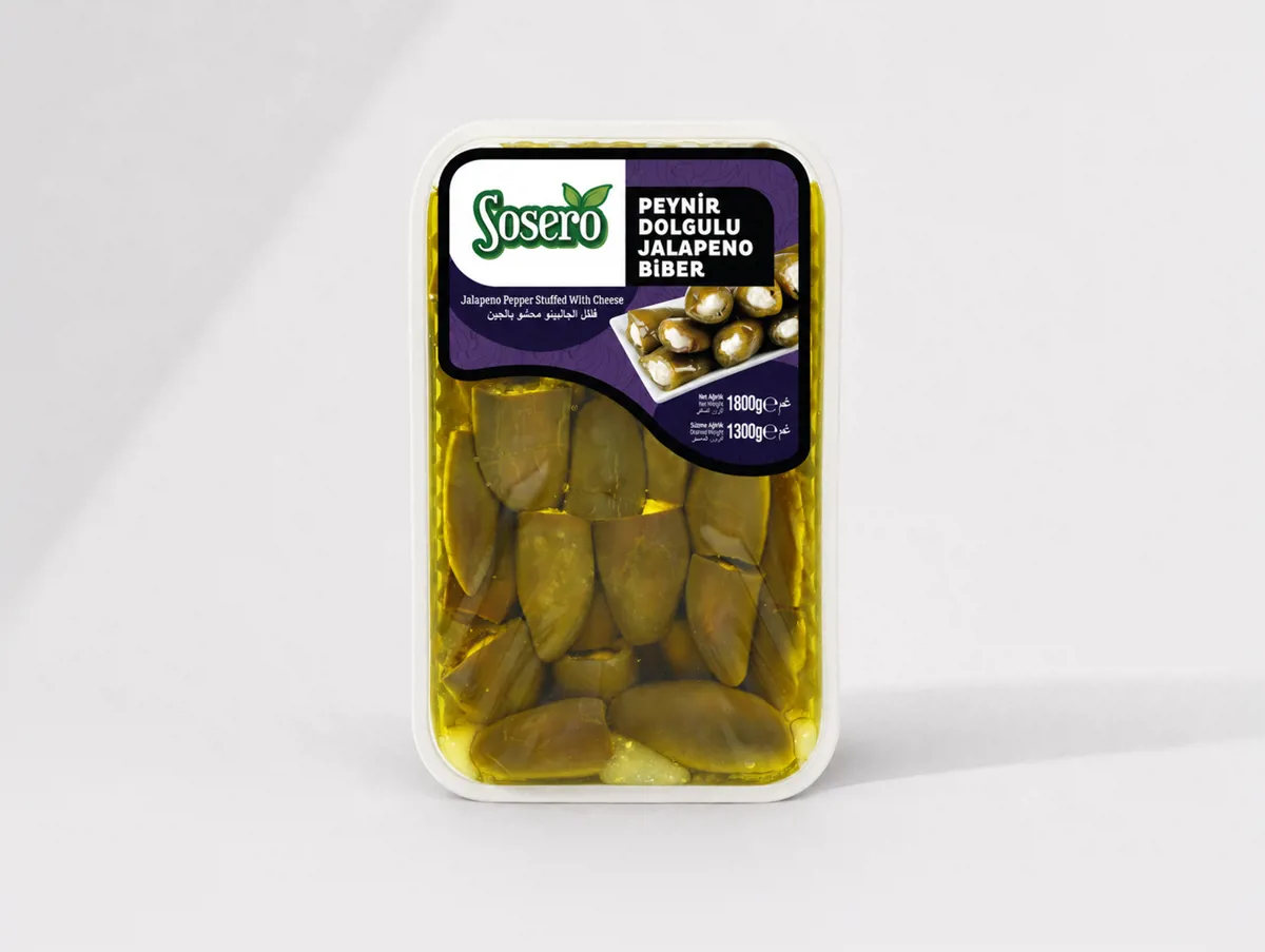 Peynir Dolgulu Jalapeno Biber 1800 g - Sosero - Ürün Görseli 1