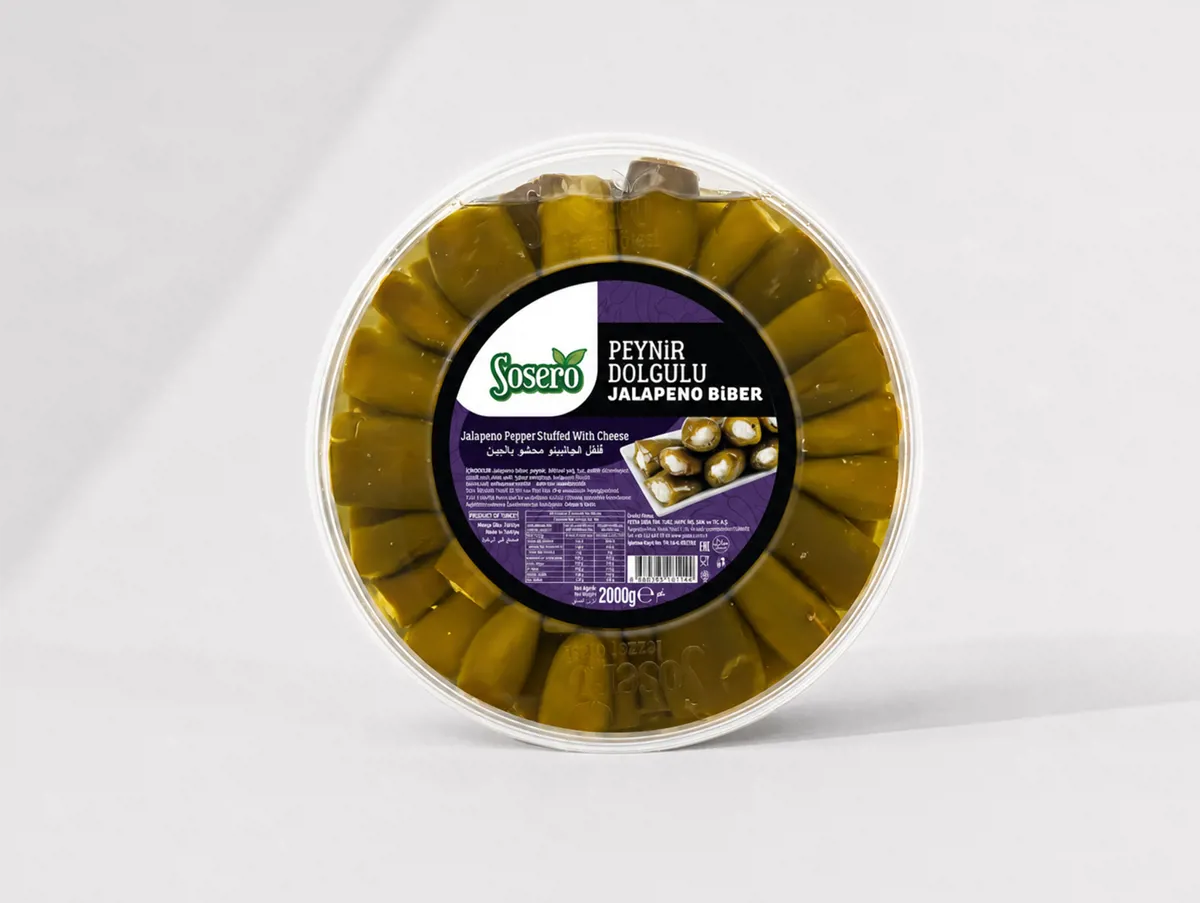 Peynir Dolgulu Jalapeno Biber 2 Kg - Sosero - Ürün Görseli 1