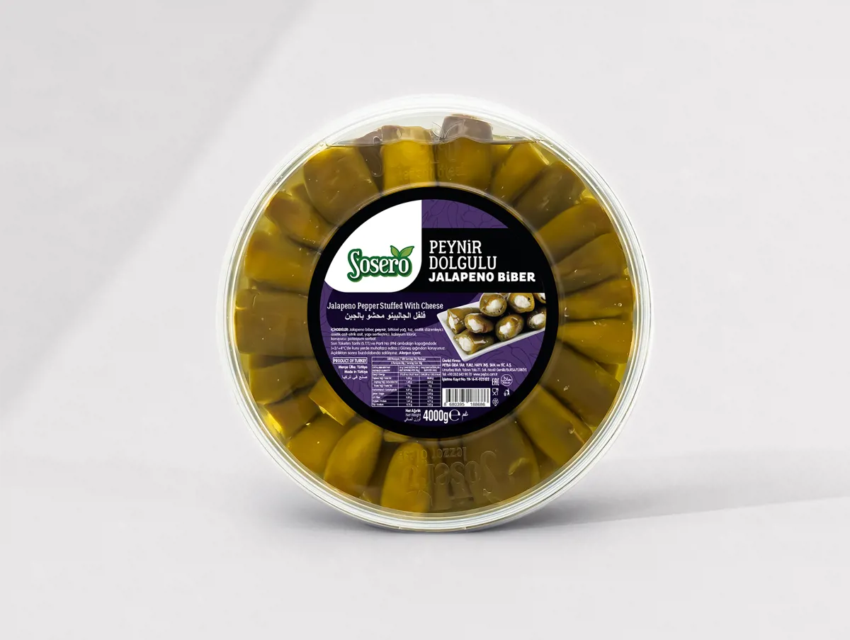 Peynir Dolgulu Jalapeno Biber 4 Kg - Sosero - Ürün Görseli 1