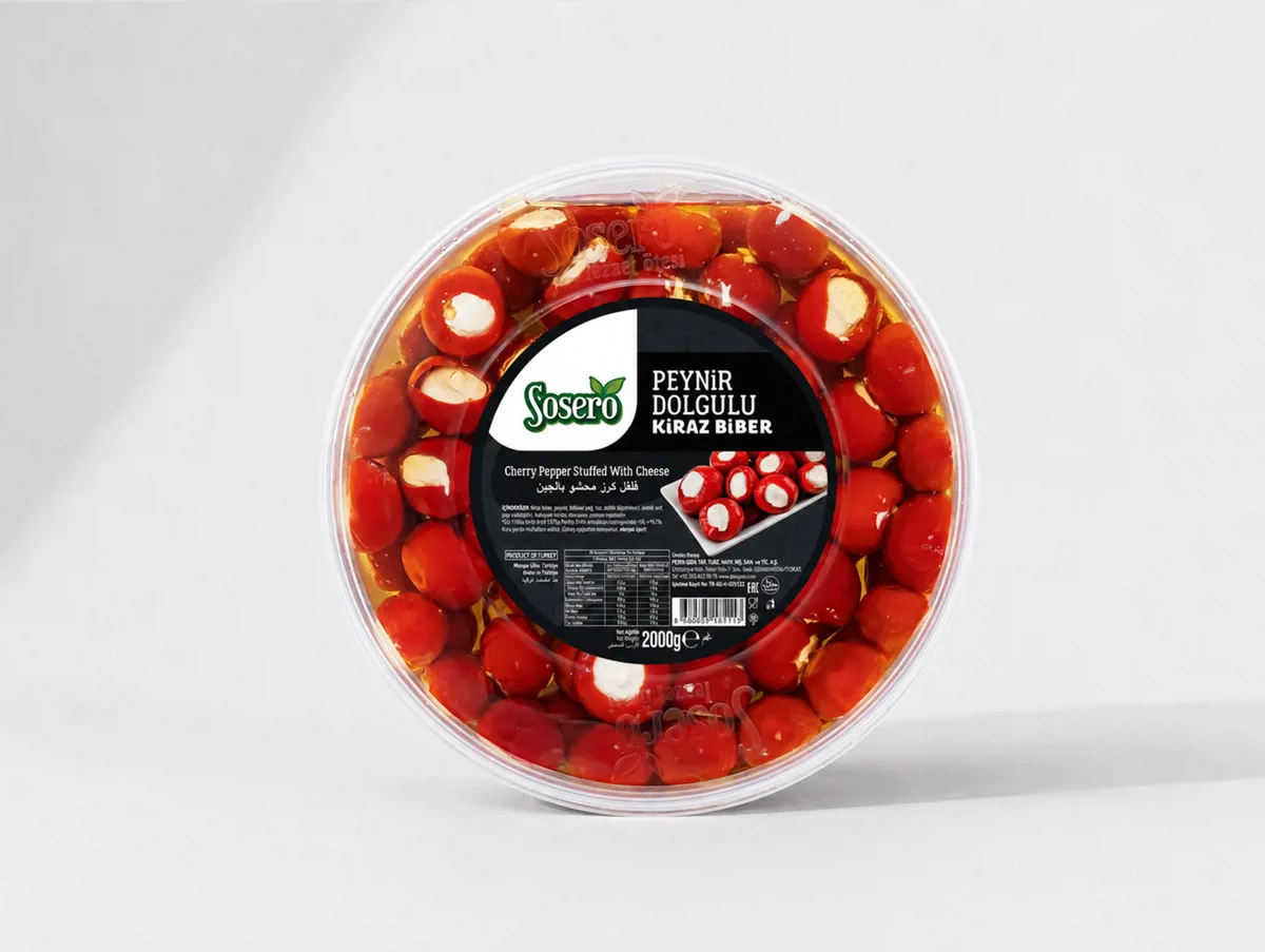 Peynir Dolgulu Kiraz Biber 2 Kg - Sosero - Ürün Görseli 1