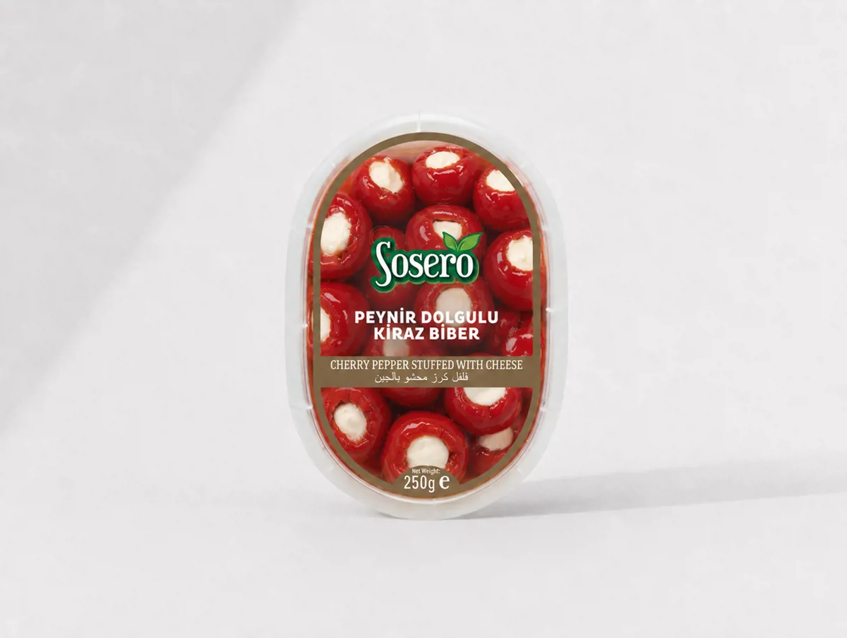 Peynir Dolgulu Kiraz Biber 250 g - Sosero - Ürün Görseli 1