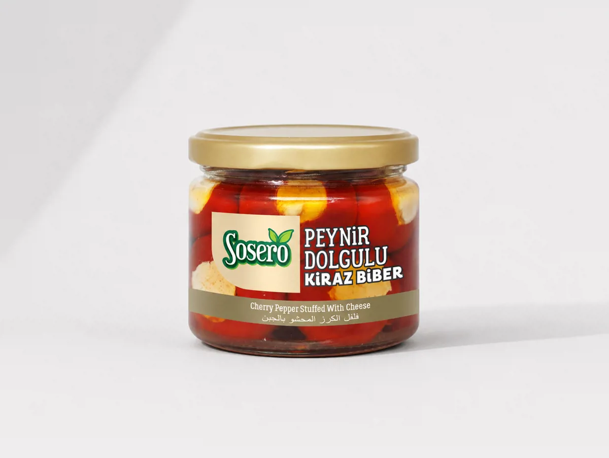 Peynir Dolgulu Kiraz Biber 300 cc - Sosero - Ürün Görseli 1