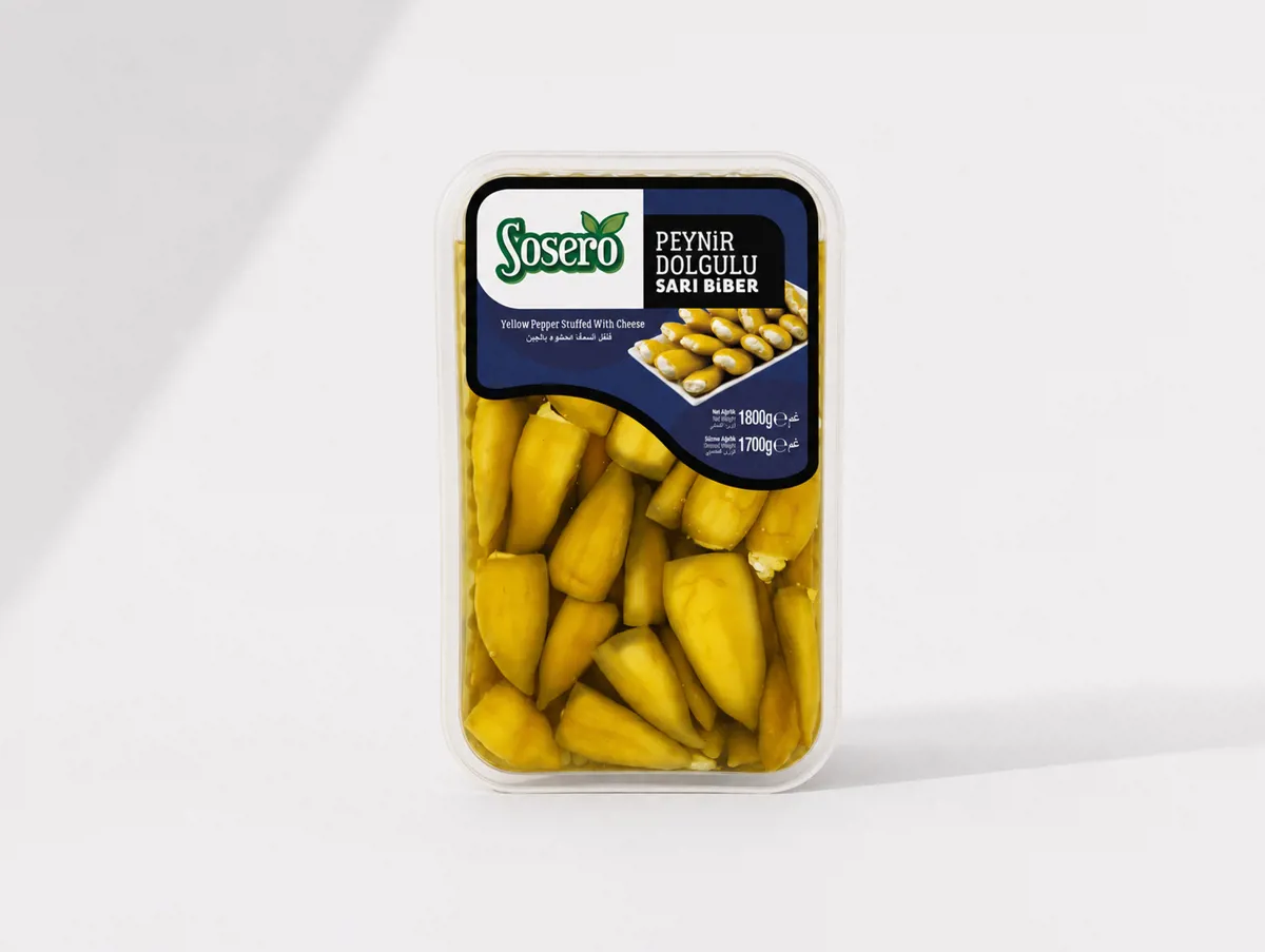 Peynir Dolgulu Sarı Biber 1800 g - Sosero - Ürün Görseli 1
