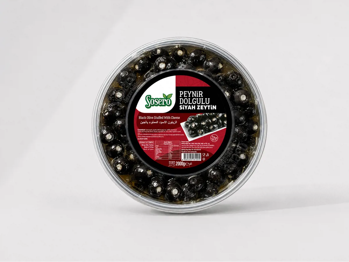 Peynir Dolgulu Siyah Zeytin 2 Kg - Sosero - Ürün Görseli 1