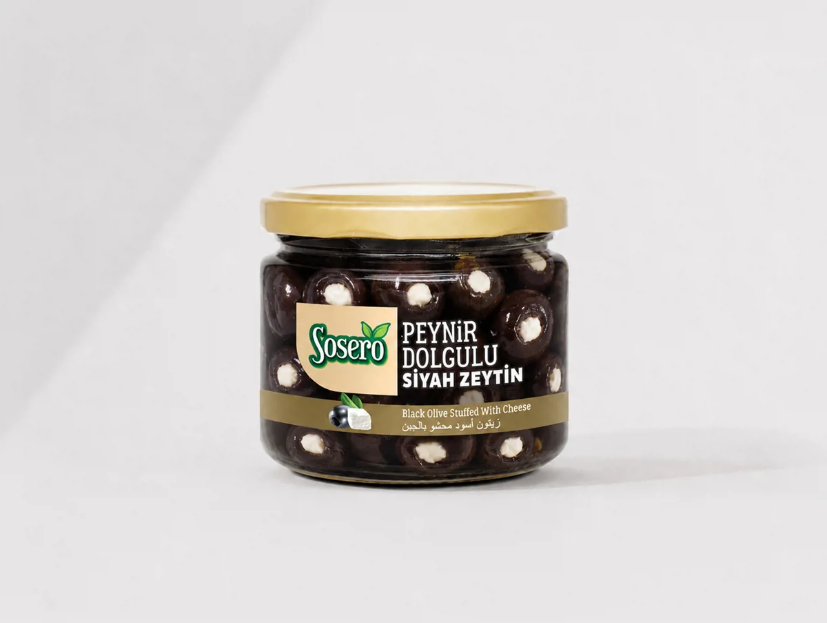 Peynir Dolgulu Siyah Zeytin 300 cc - Sosero - Ürün Görseli 1