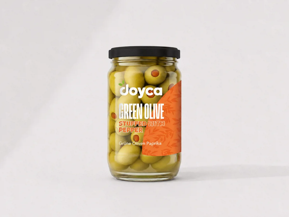 Biberli Yeşil Zeytin 660 ml - Doyca - Ürün Görseli 1