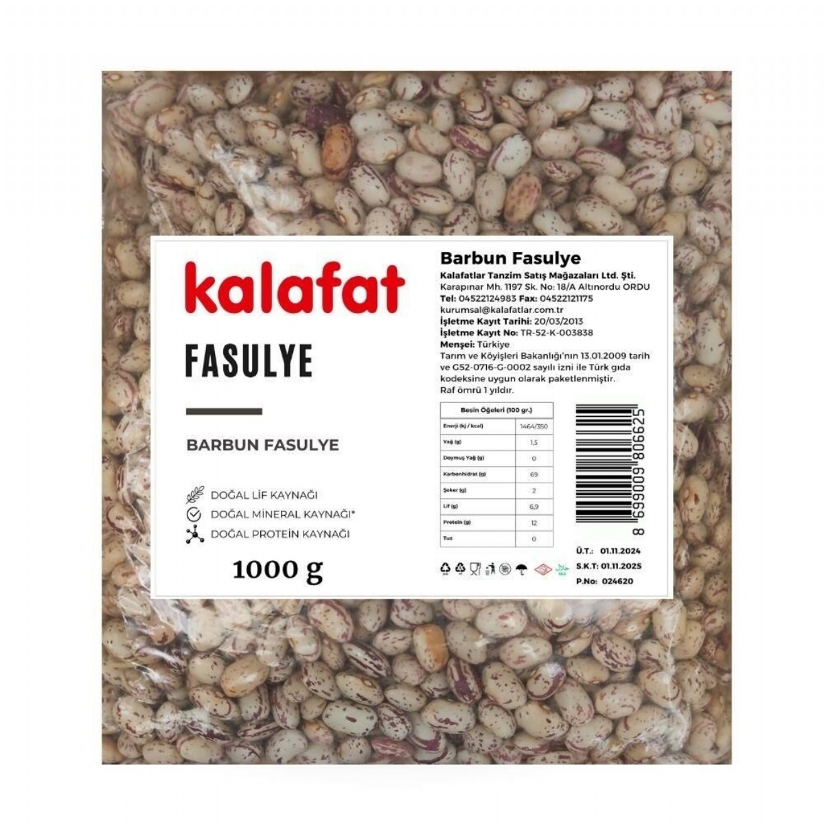 Kalafat Barbunya Fasulye 1 Kg