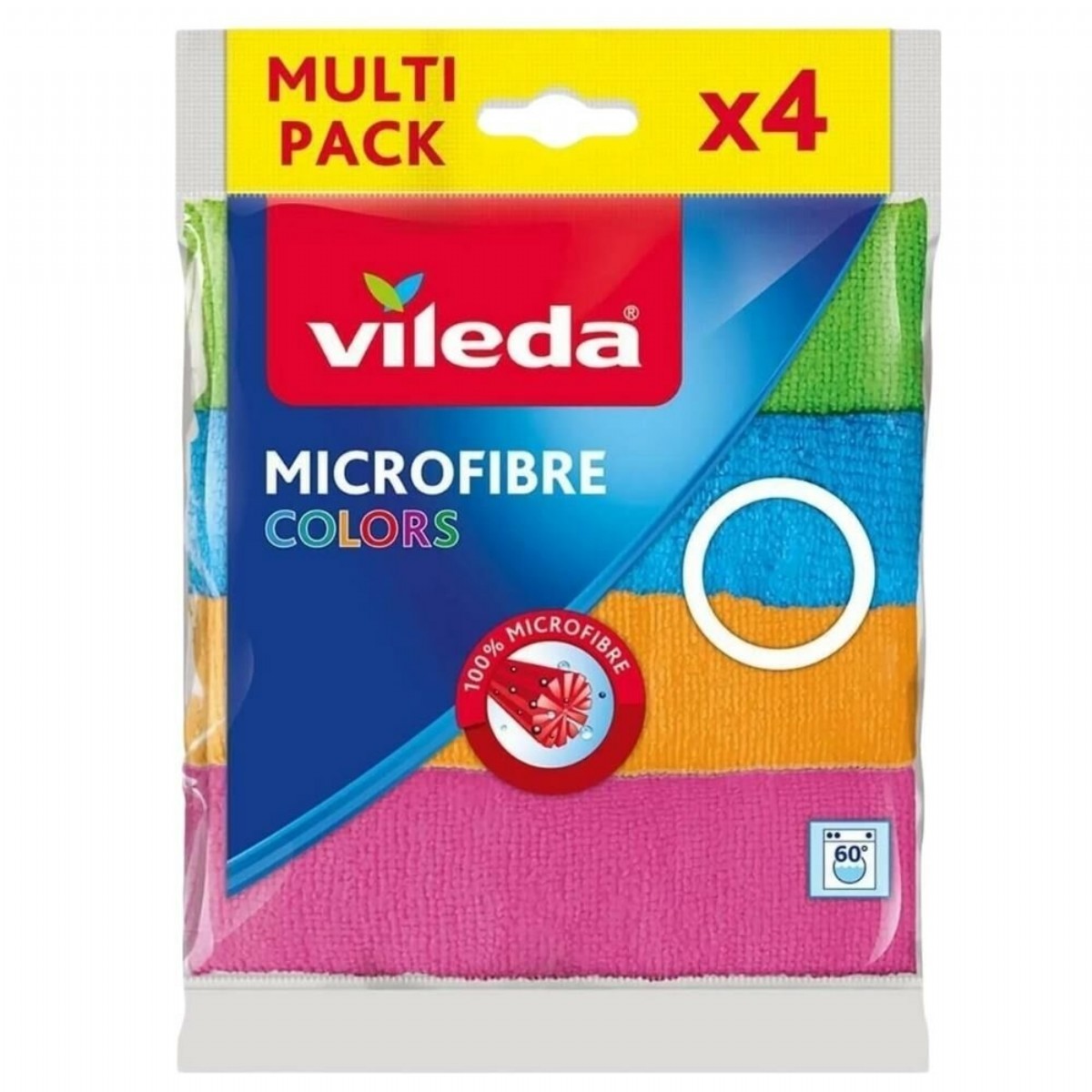 Vileda Mikrofiber Colors 4'lü Temizlik Bezi