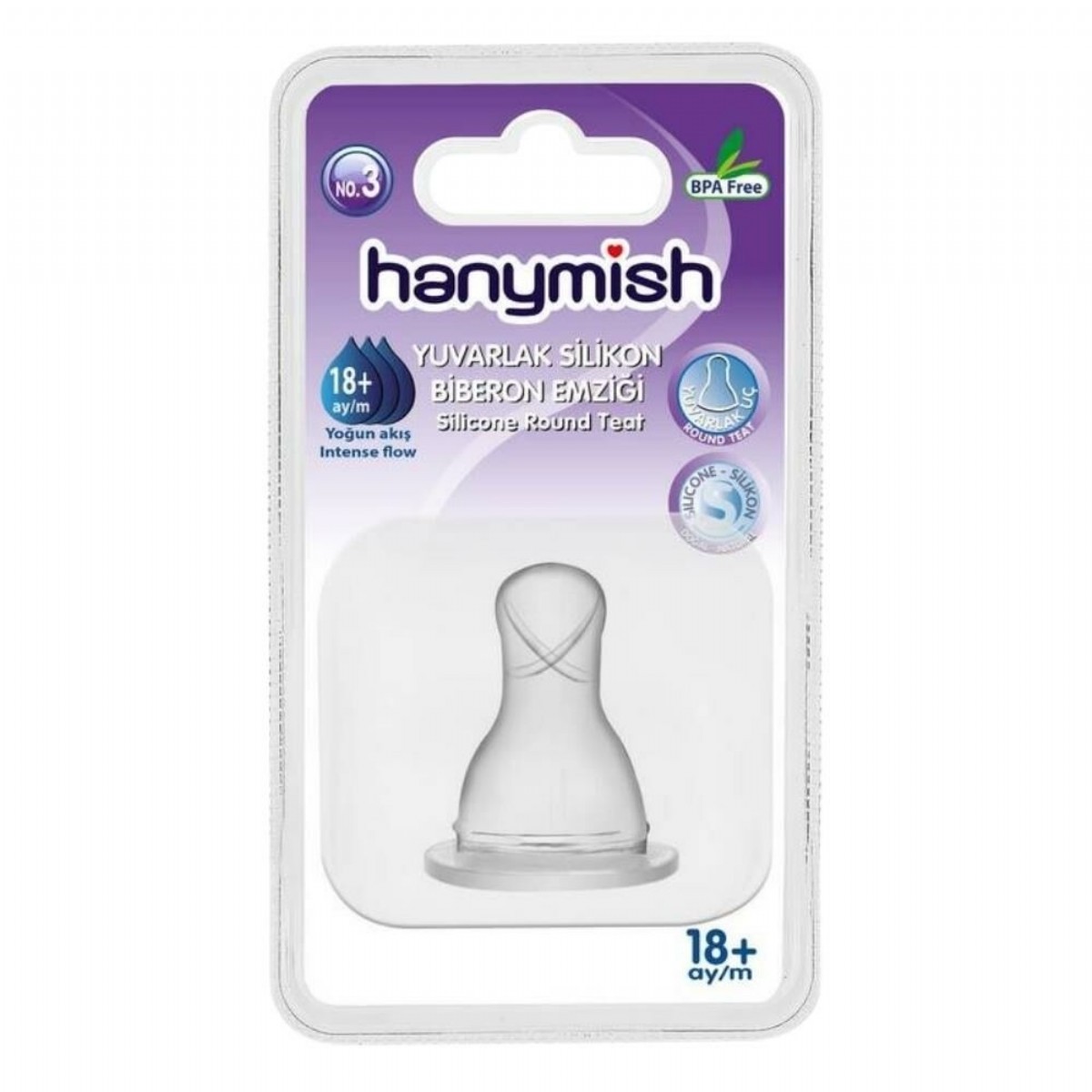 Hanymish Yuvarlak Biberon Emziği No:3