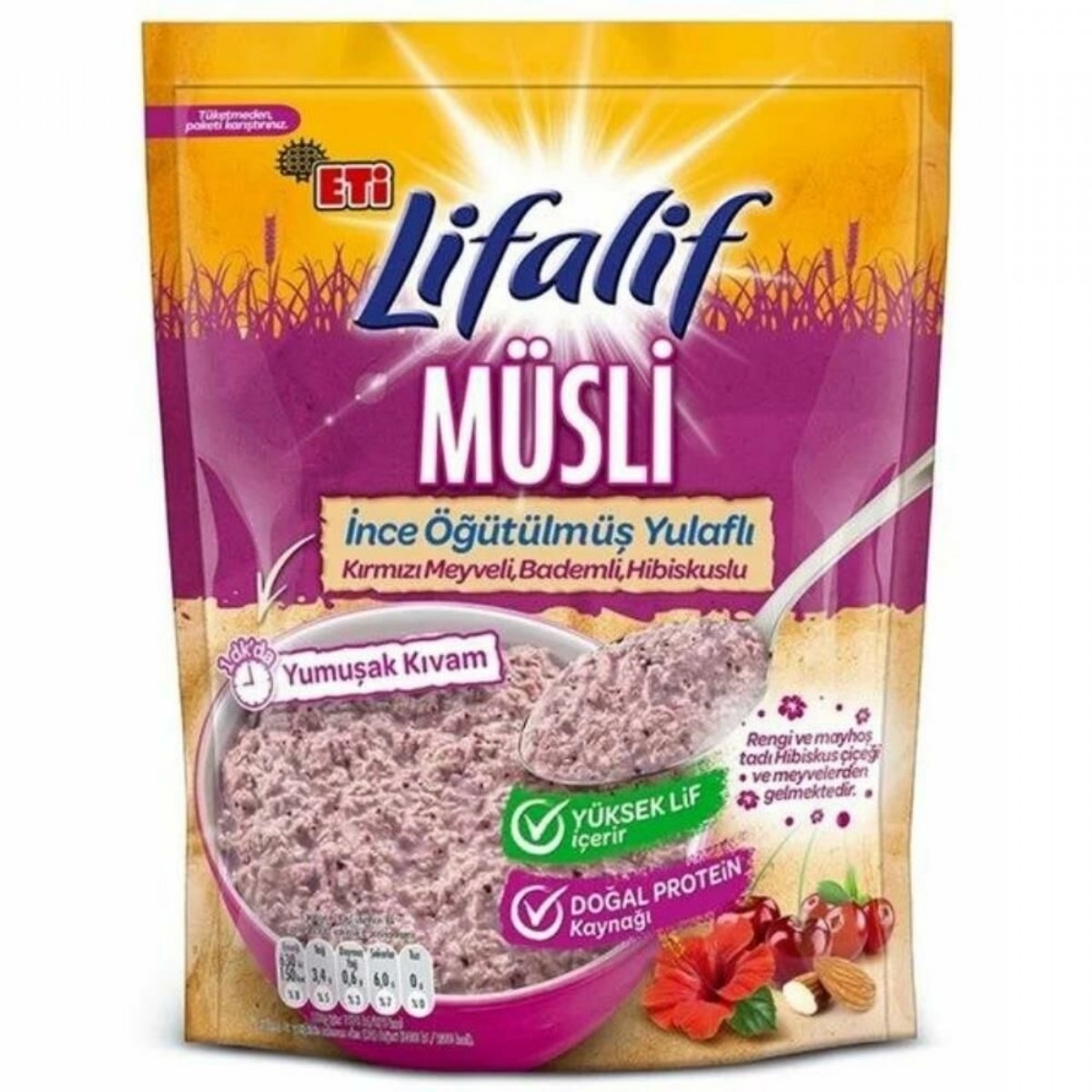 Eti Lifalif Musli Kırmızı Meyveli Bademli 250 Gr