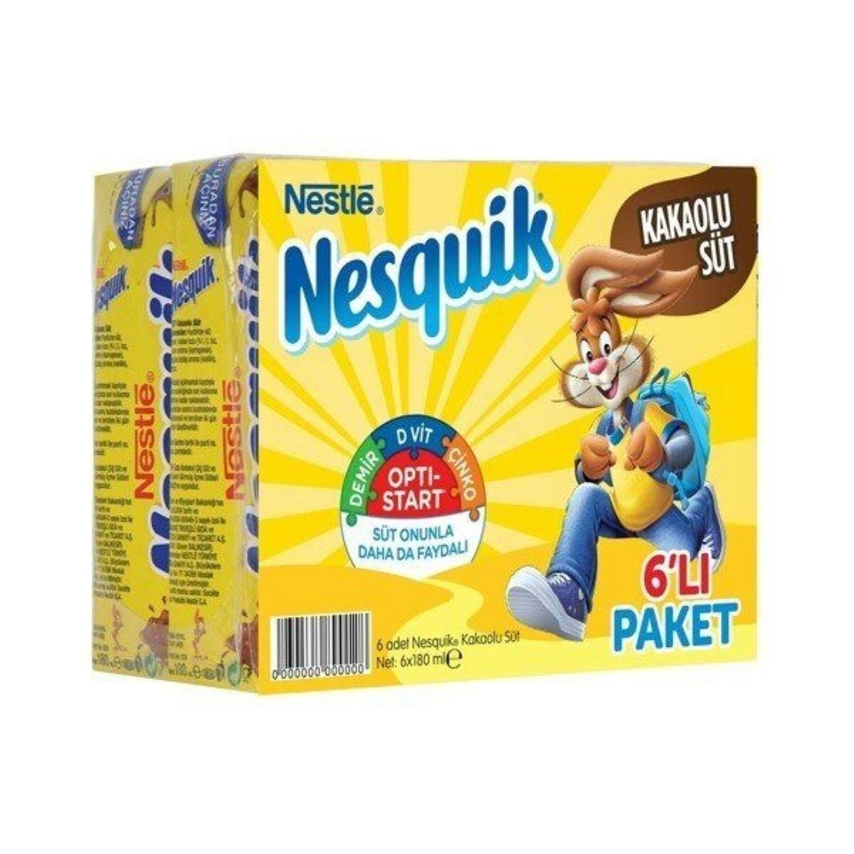 Nestle Nesquik Süt Kakaolu 6X180 Ml