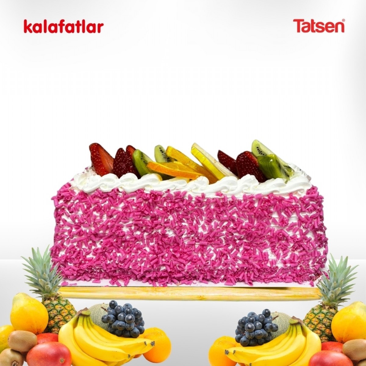 Tatsen Tam Baton Meyveli Yaş Pasta