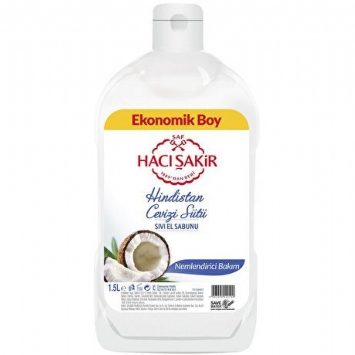 Hacı Şakir Sıvı Sabun Hindistan Cevizi 1500 ml