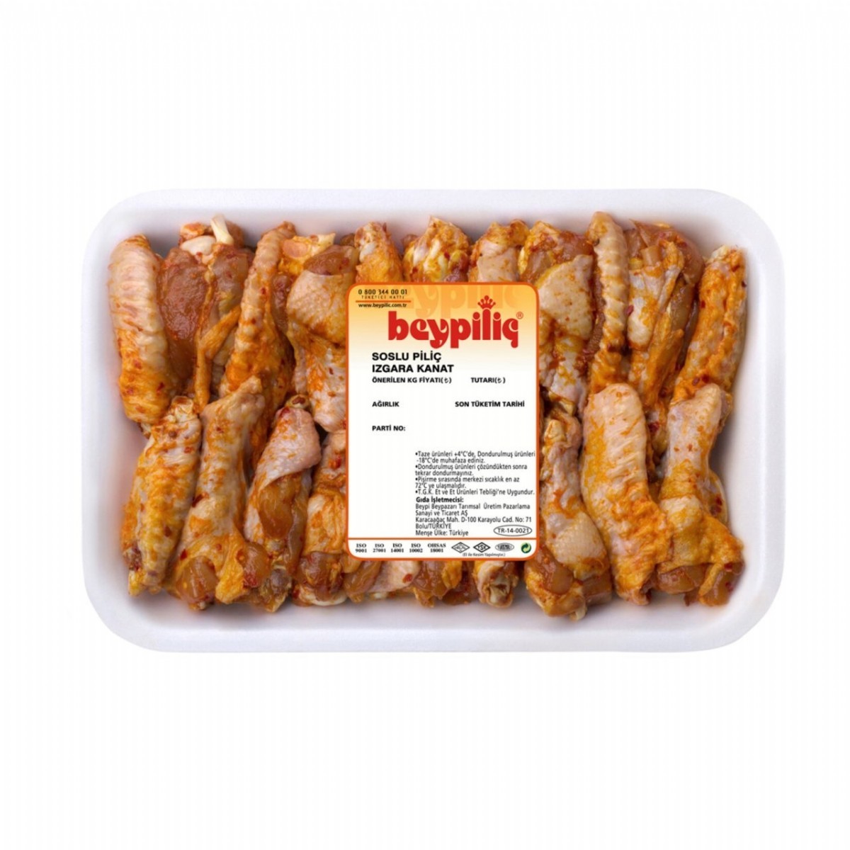 Beypiliç Tabaklı Soslu Kanat Kg