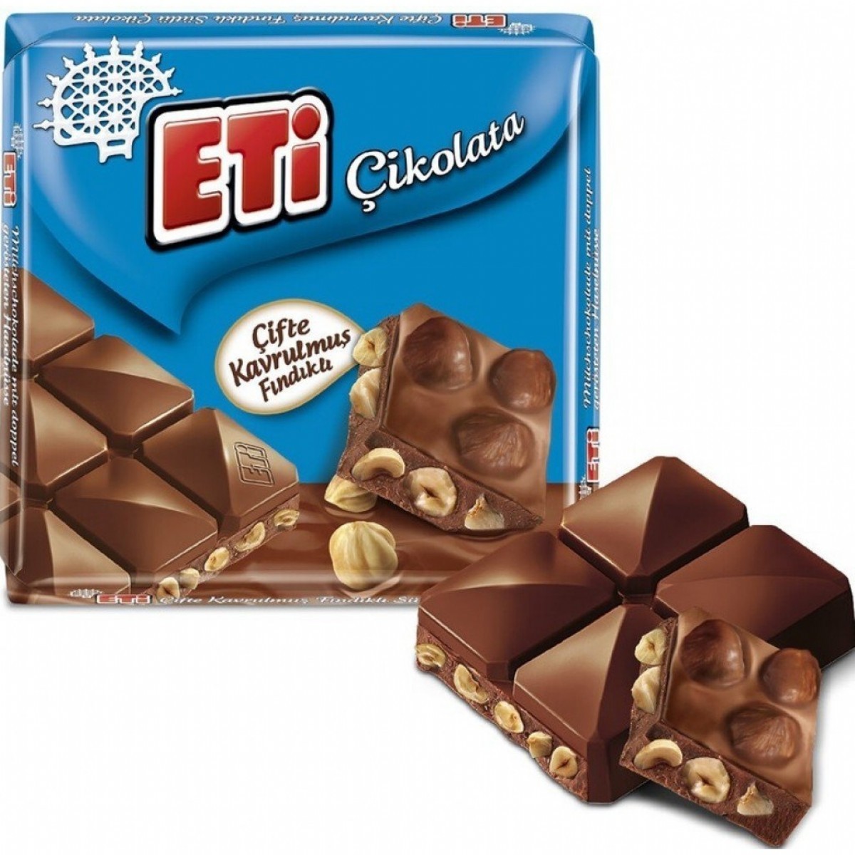 Eti Çikolatalı Kare Fındıklı 60 gr