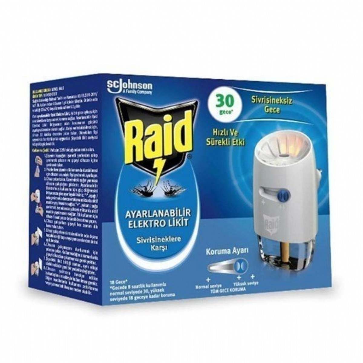Raid Elektro Likit Ayarlı Yedek 30 Gece