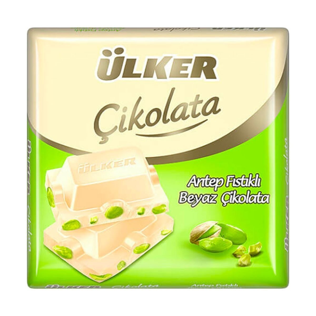 Ülker Antep Fıstıklı Beyaz Kare Çikolata65 Gr