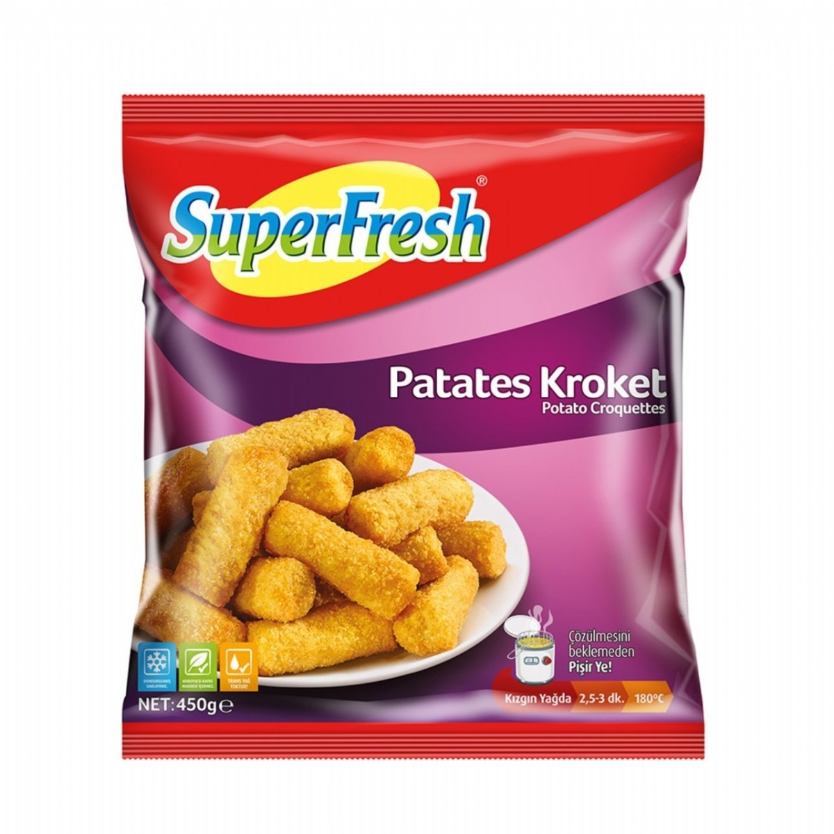 Süperfresh Patates Kroket 450 Gr
