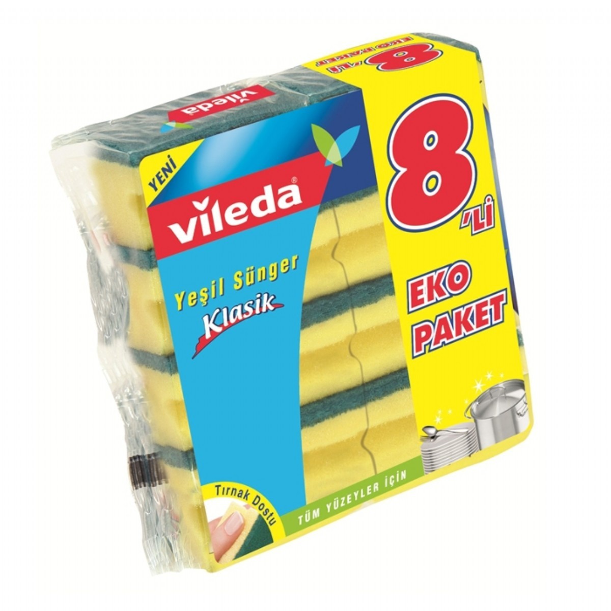 Vileda Sünger 8'li Oluklu