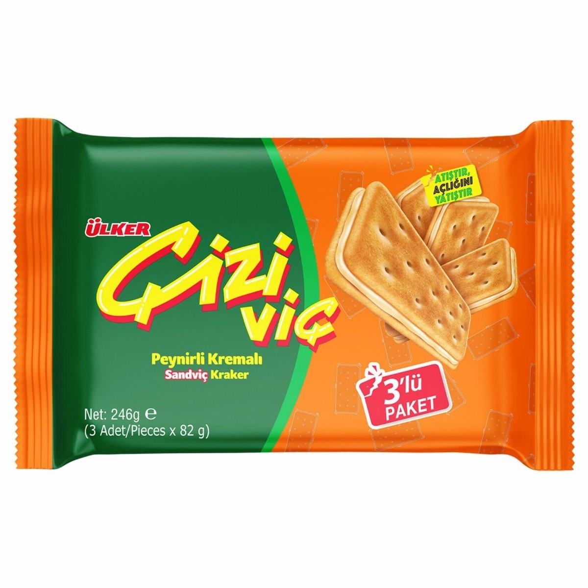 Ülker Çizi Çiziviç Peynirli Sandviç Kraker 246 Gr
