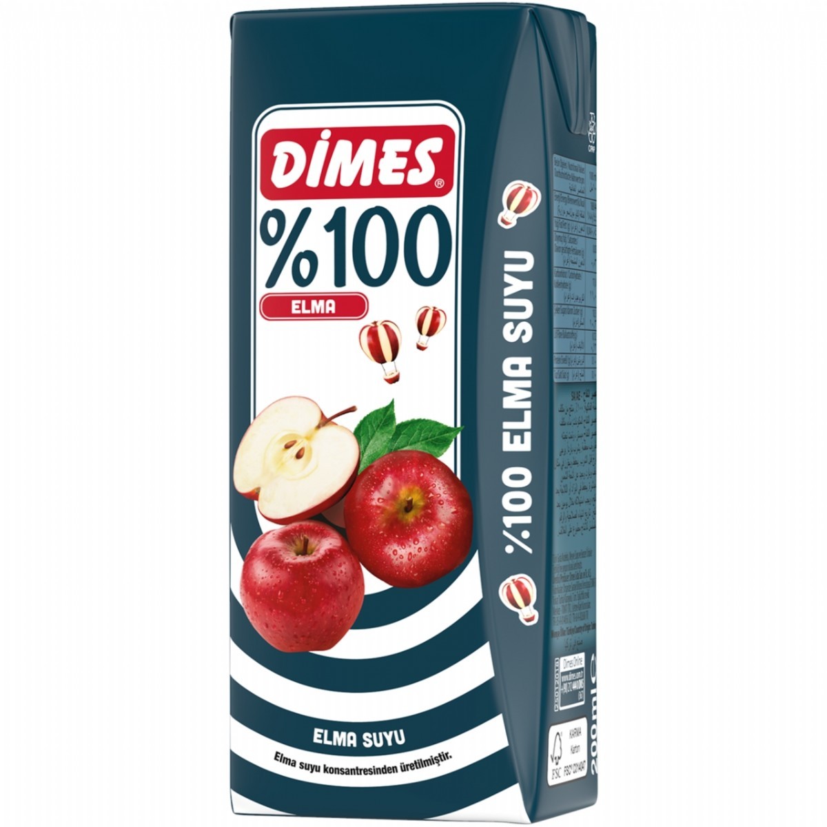Dimes %100 Elma Suyu 200 Ml