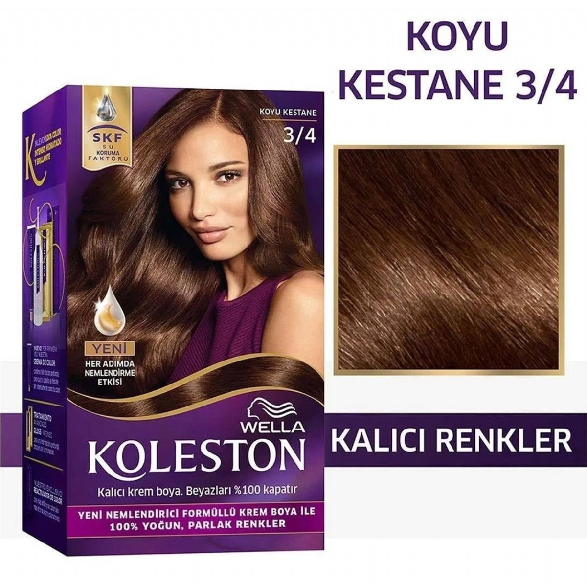 Koleston Kit 3/4 Koyu Kestane Saç Boyası