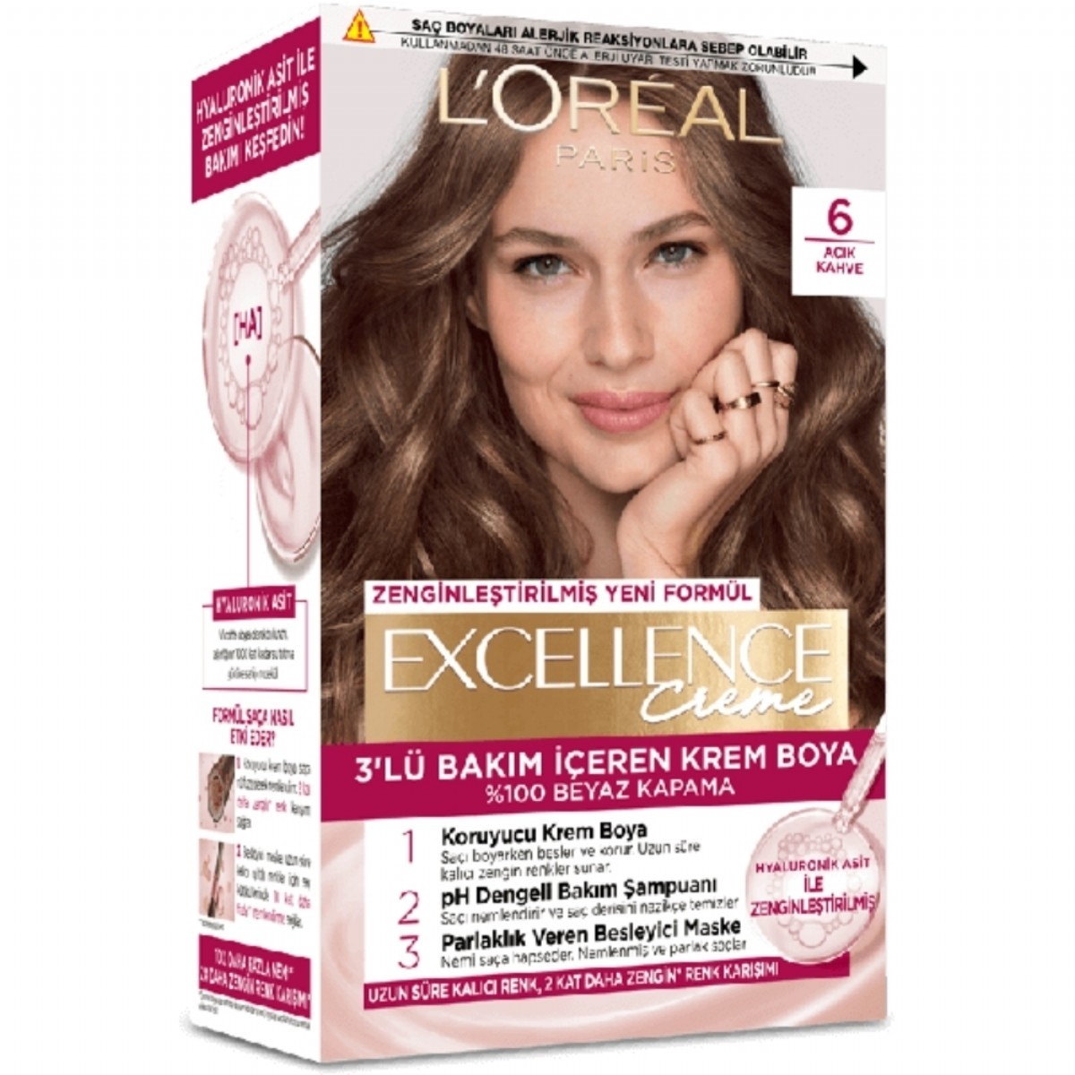 Loreal Excellence Krem Açık Kahve 6/0 Saç Boyası