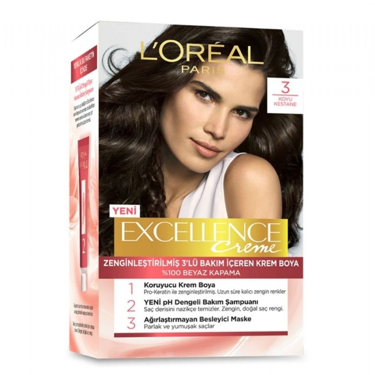 Loreal Excellence Krem 3 Koyu Kestane Saç Boyası