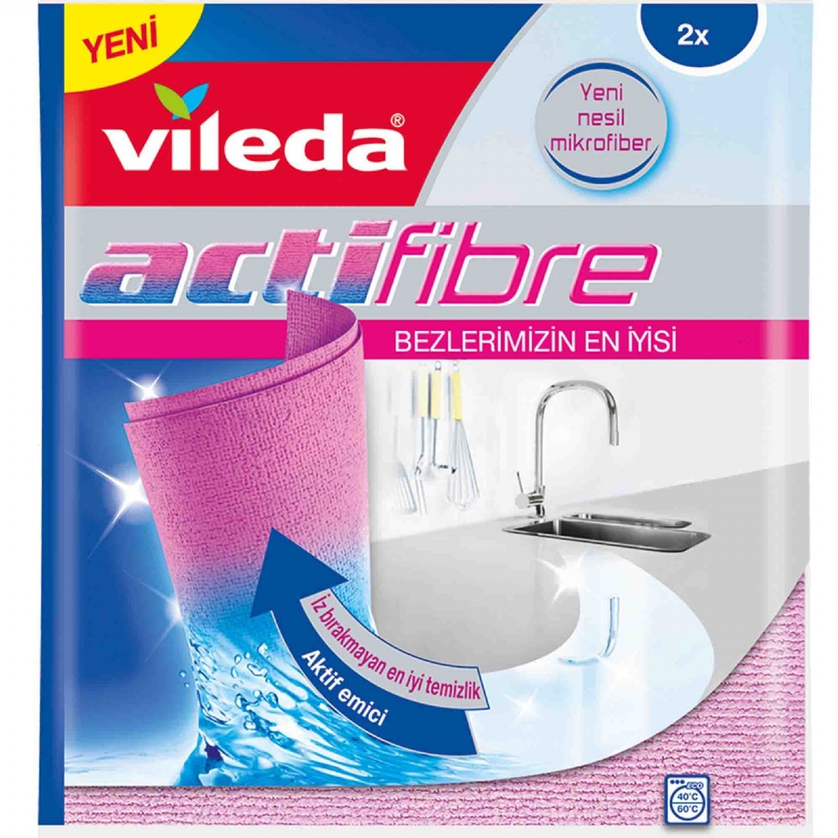 Vileda Temizlik Bezi 2'li Aktifibre
