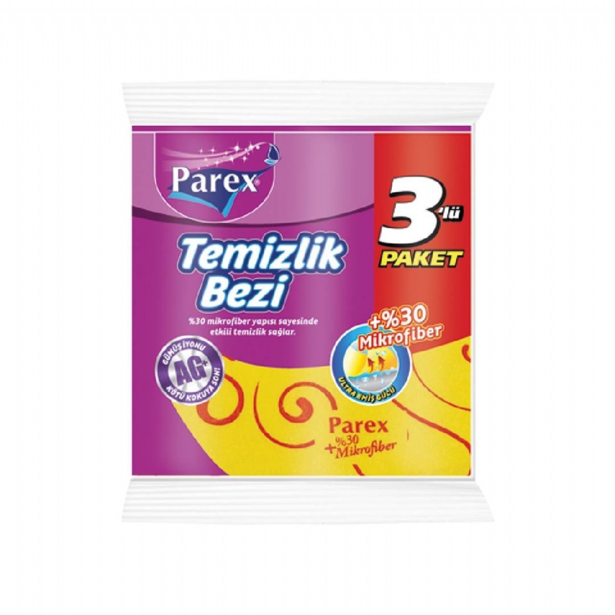 Parex Temizlik Bezi 3'lü %30 Mikrofiber