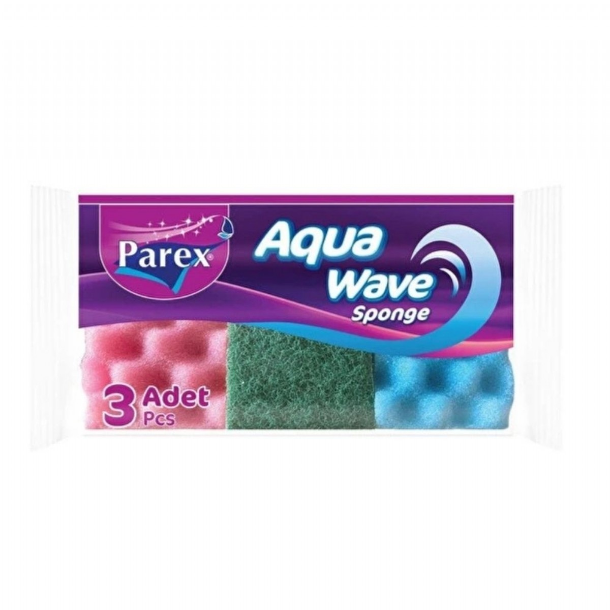 Parex Bulaşık Sünger 3'lü Aqua Wave