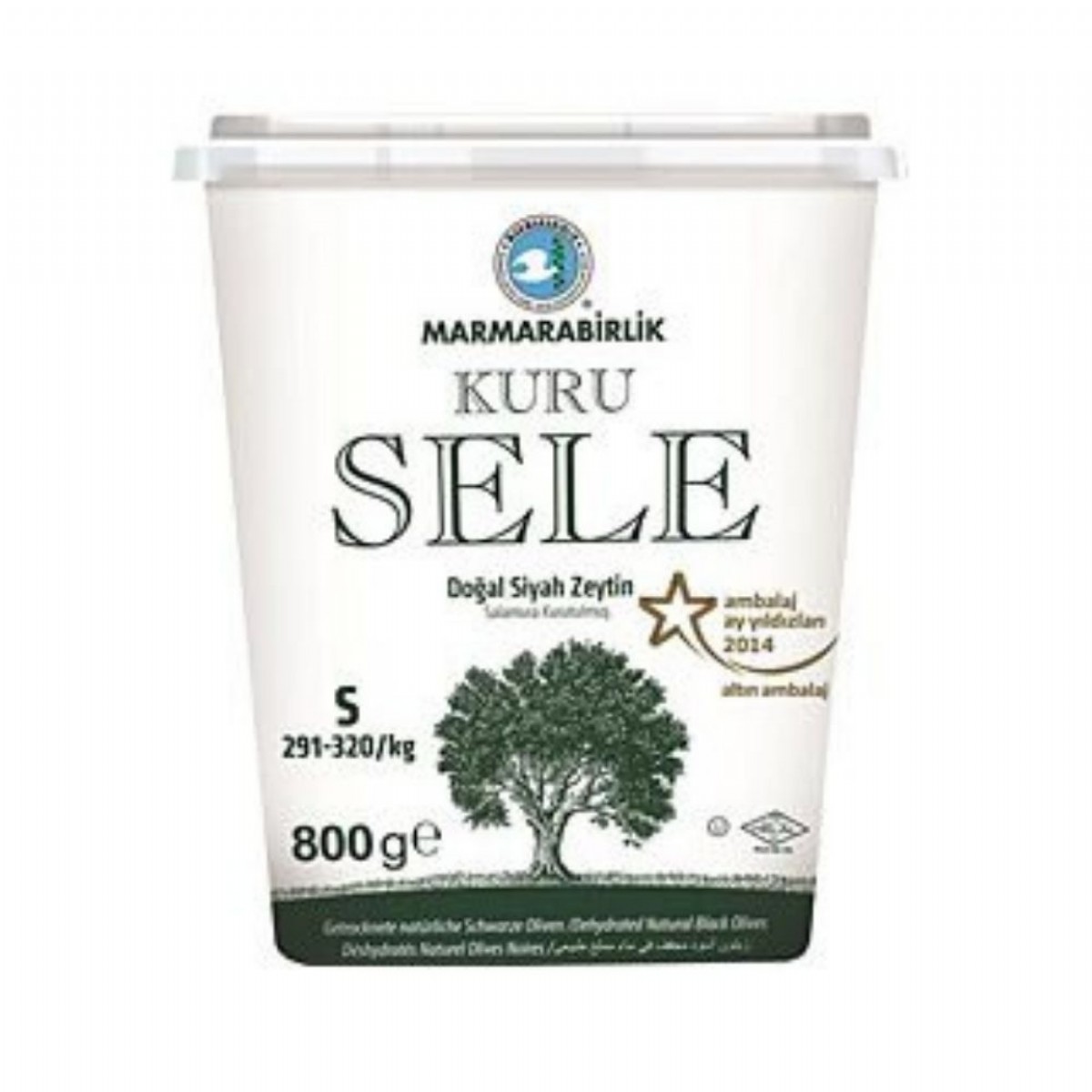 Marmarabirlik Kuru Sele zeytin 800 Gr Pet (S) (291-320)