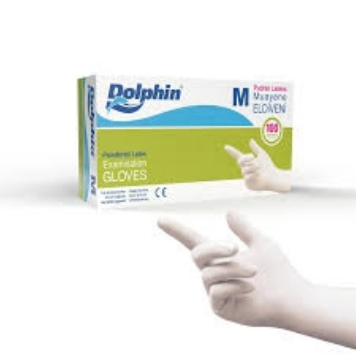 Dolphin Latex Pudralı Eldiven 100'lü M Boy