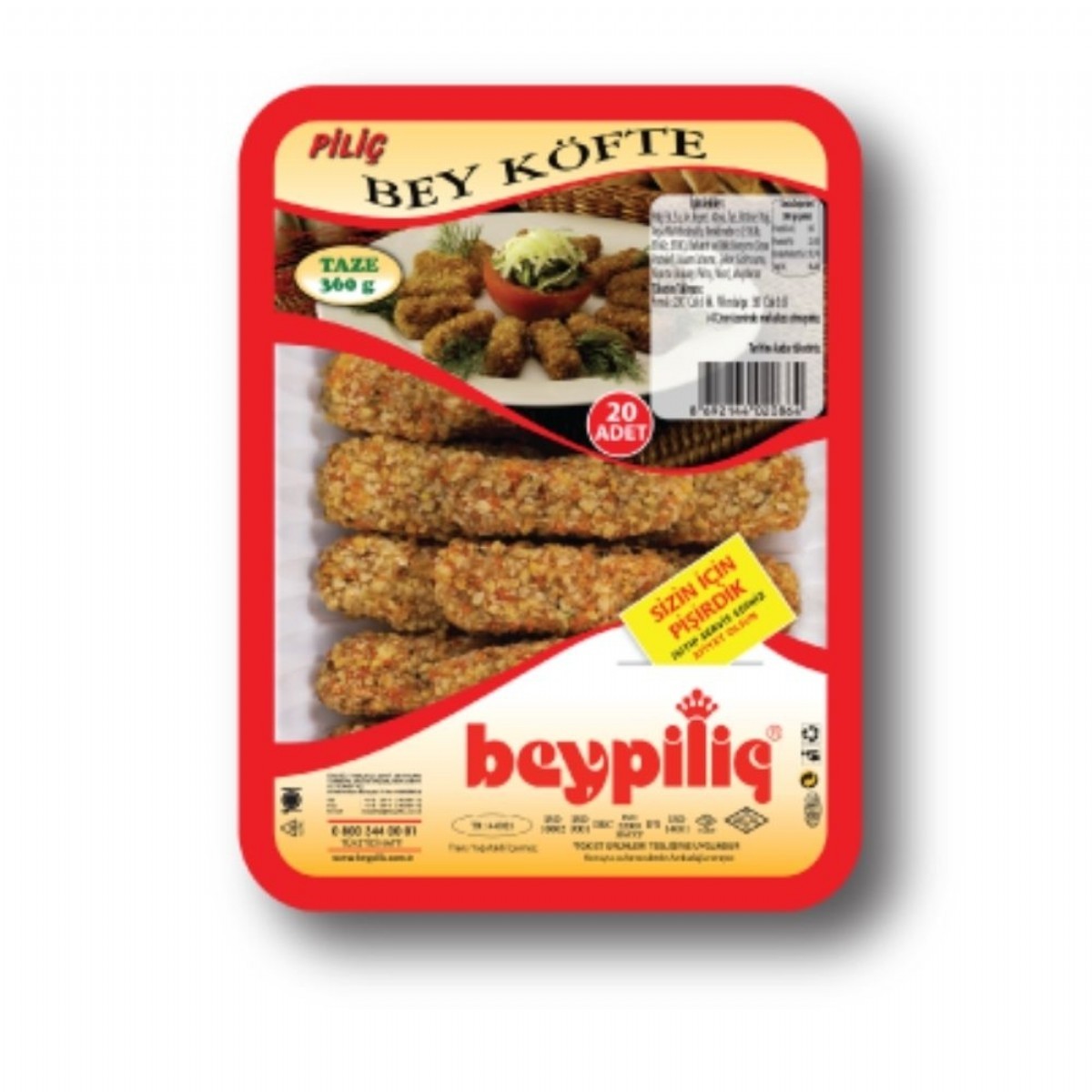 Beypiliç Dondurulmuş Piliç Bey Köfte 360 Gr